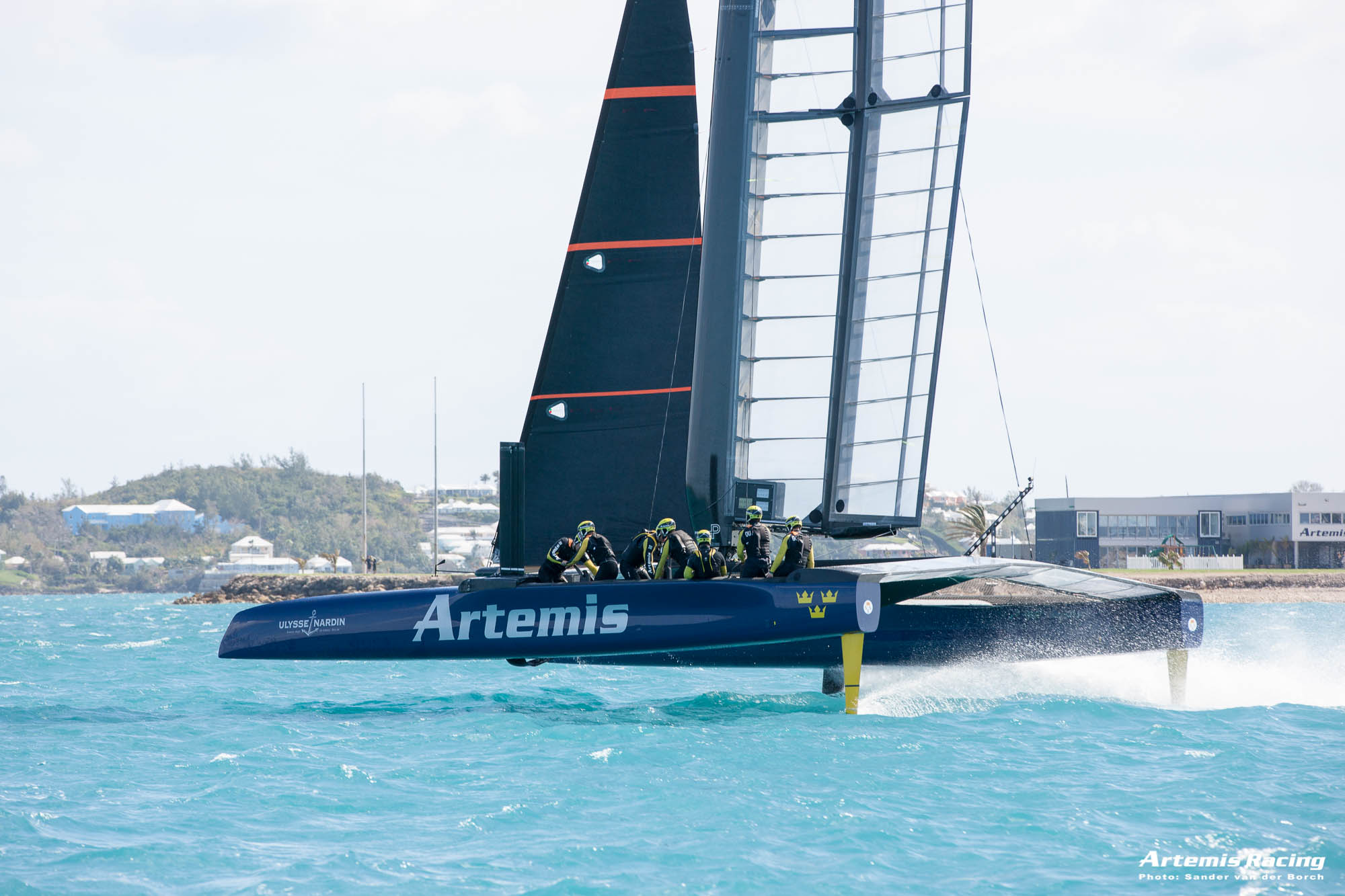 Artemis Racing in Bermuda. 22nd of March, 2016, Morgan's Point, Bermuda
